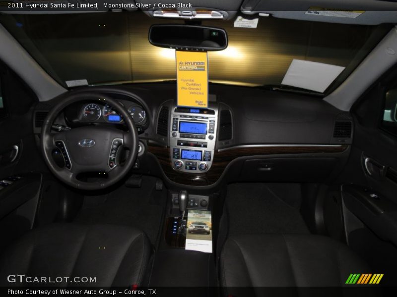 Moonstone Silver / Cocoa Black 2011 Hyundai Santa Fe Limited