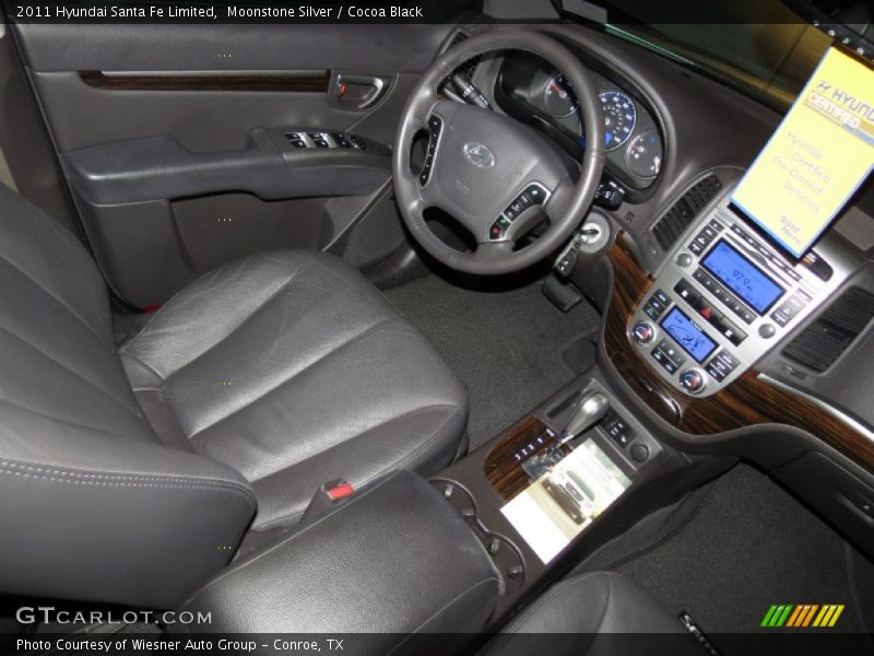 Moonstone Silver / Cocoa Black 2011 Hyundai Santa Fe Limited