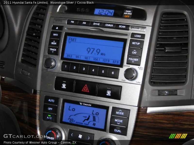 Moonstone Silver / Cocoa Black 2011 Hyundai Santa Fe Limited