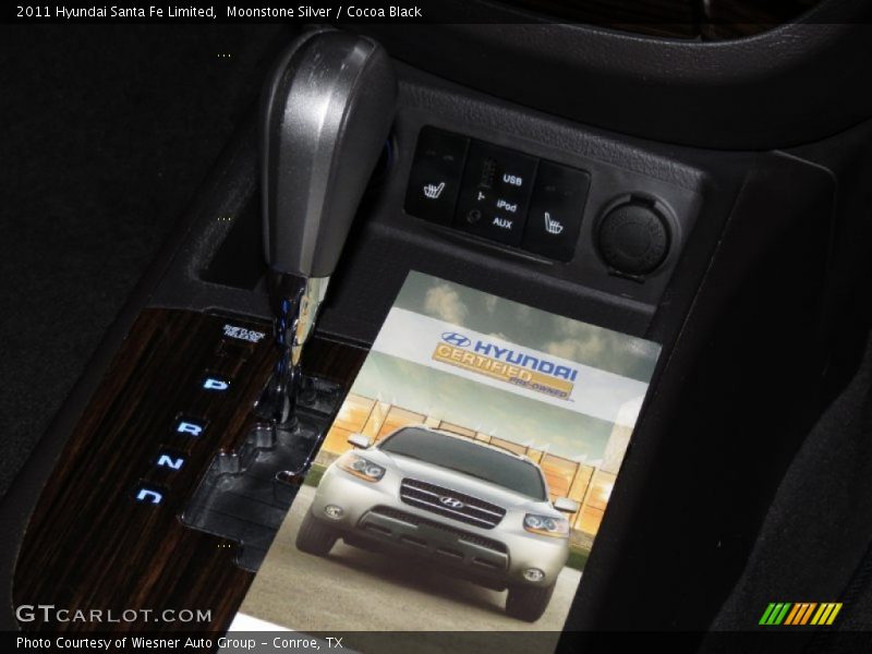 Moonstone Silver / Cocoa Black 2011 Hyundai Santa Fe Limited