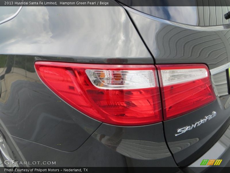 Hampton Green Pearl / Beige 2013 Hyundai Santa Fe Limited