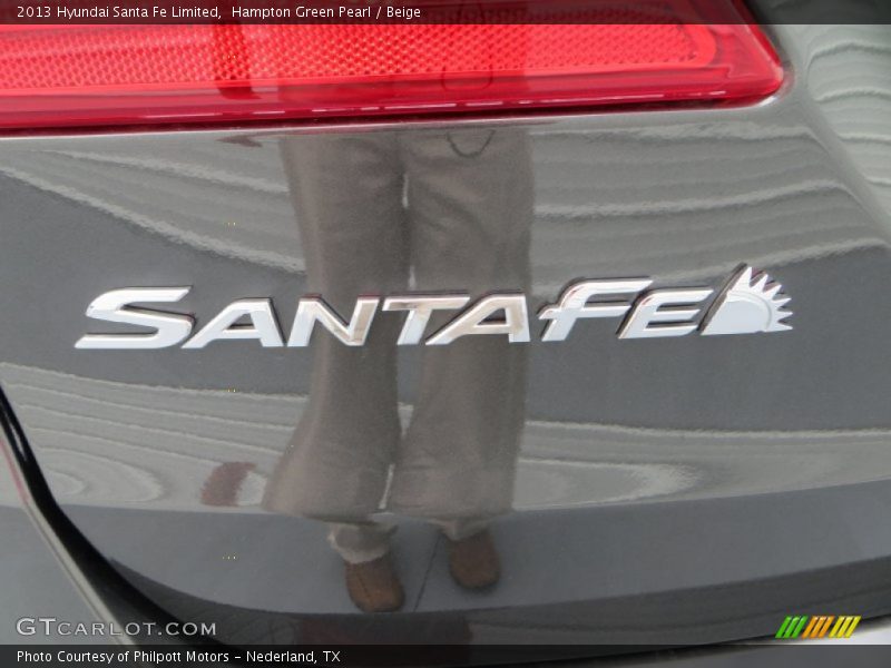 Hampton Green Pearl / Beige 2013 Hyundai Santa Fe Limited