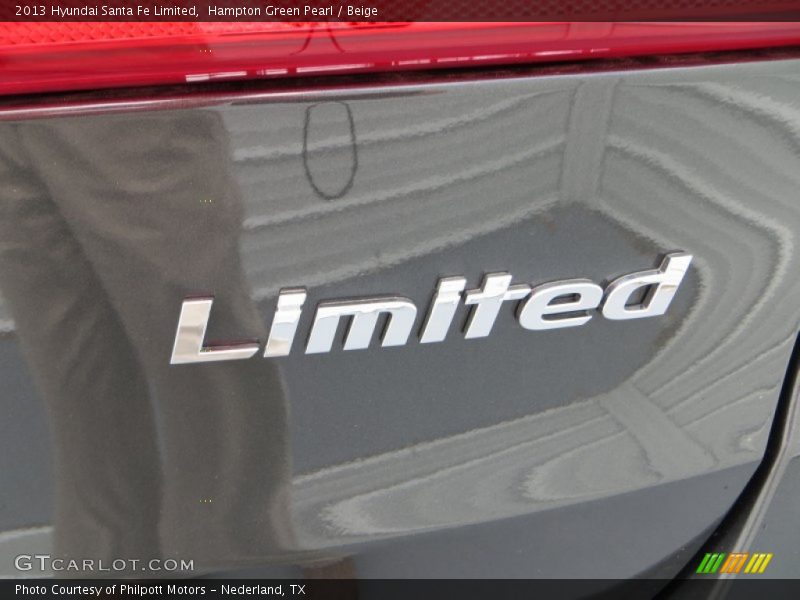 Hampton Green Pearl / Beige 2013 Hyundai Santa Fe Limited