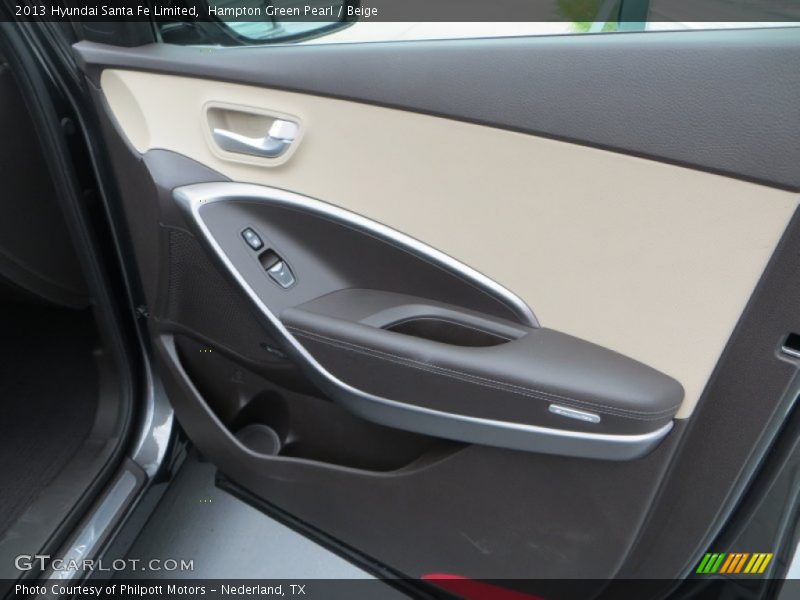 Hampton Green Pearl / Beige 2013 Hyundai Santa Fe Limited
