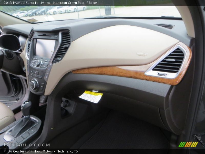 Hampton Green Pearl / Beige 2013 Hyundai Santa Fe Limited