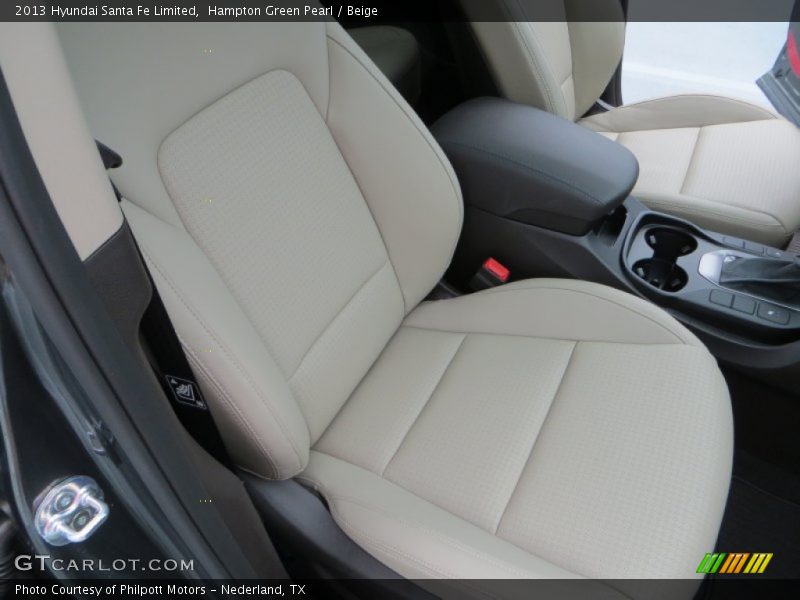 Hampton Green Pearl / Beige 2013 Hyundai Santa Fe Limited