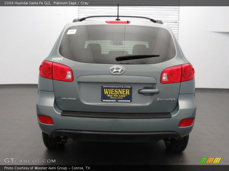 Platinum Sage / Gray 2009 Hyundai Santa Fe GLS