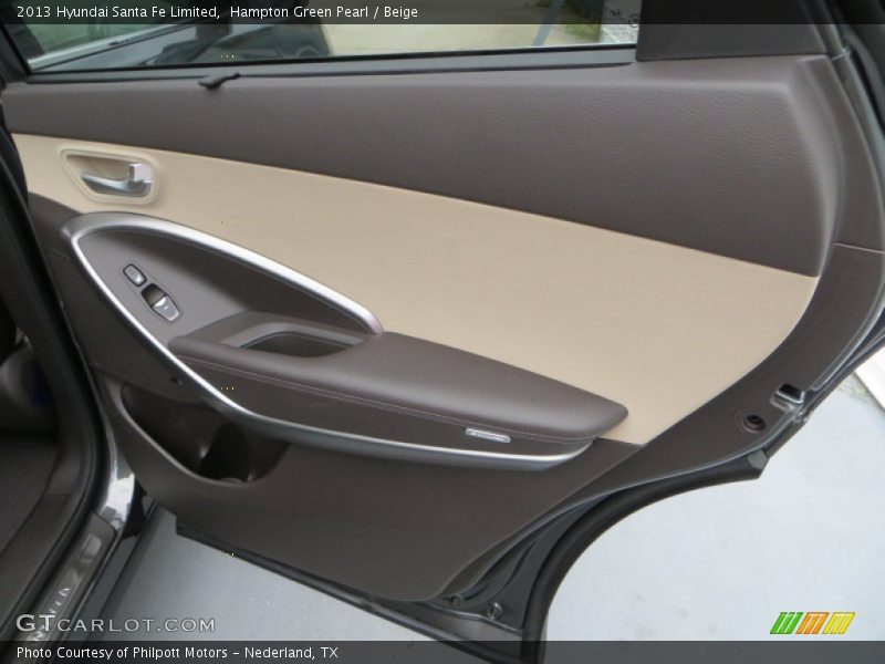 Hampton Green Pearl / Beige 2013 Hyundai Santa Fe Limited