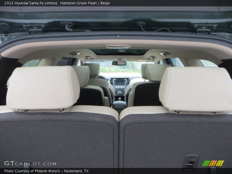 Hampton Green Pearl / Beige 2013 Hyundai Santa Fe Limited