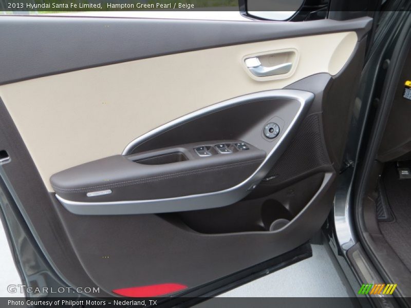 Hampton Green Pearl / Beige 2013 Hyundai Santa Fe Limited