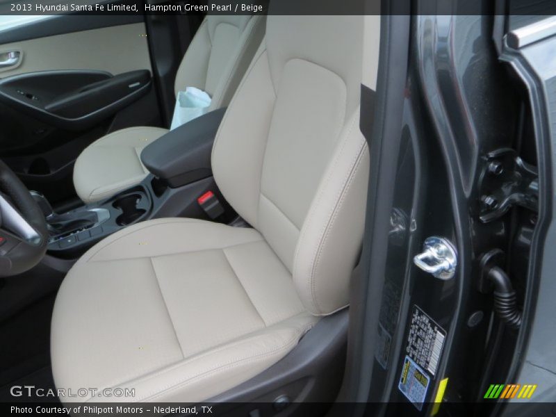 Hampton Green Pearl / Beige 2013 Hyundai Santa Fe Limited