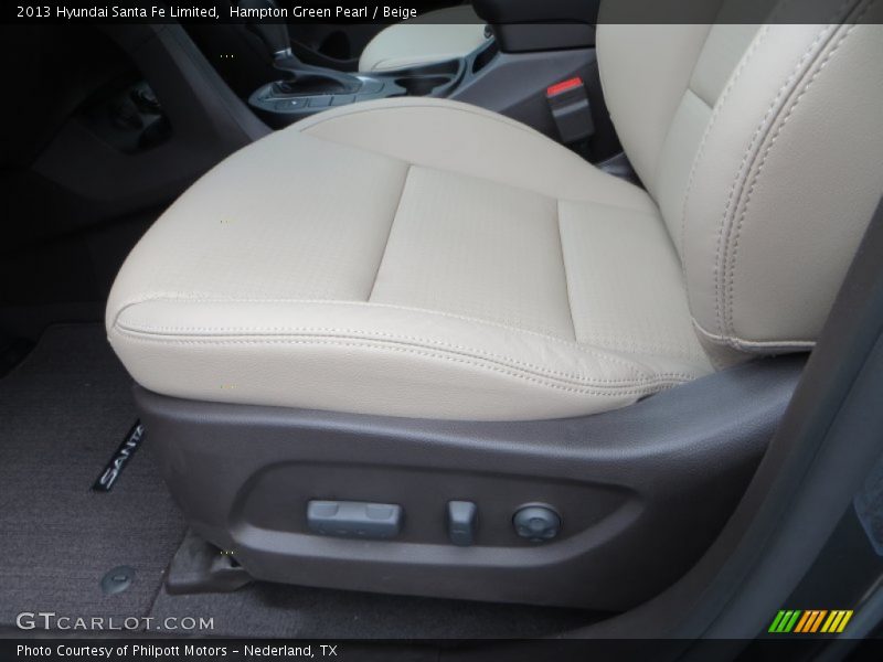 Hampton Green Pearl / Beige 2013 Hyundai Santa Fe Limited