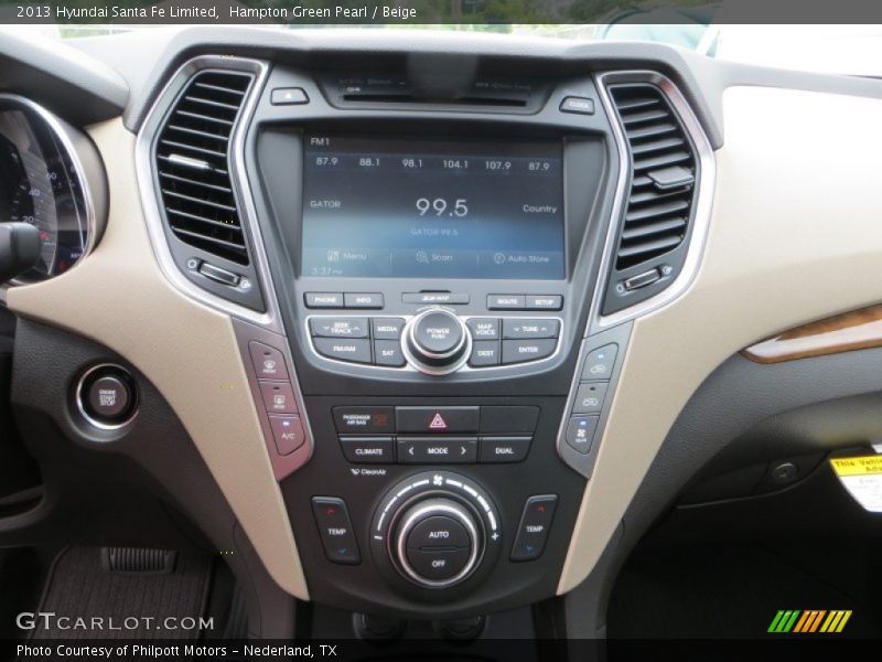 Hampton Green Pearl / Beige 2013 Hyundai Santa Fe Limited
