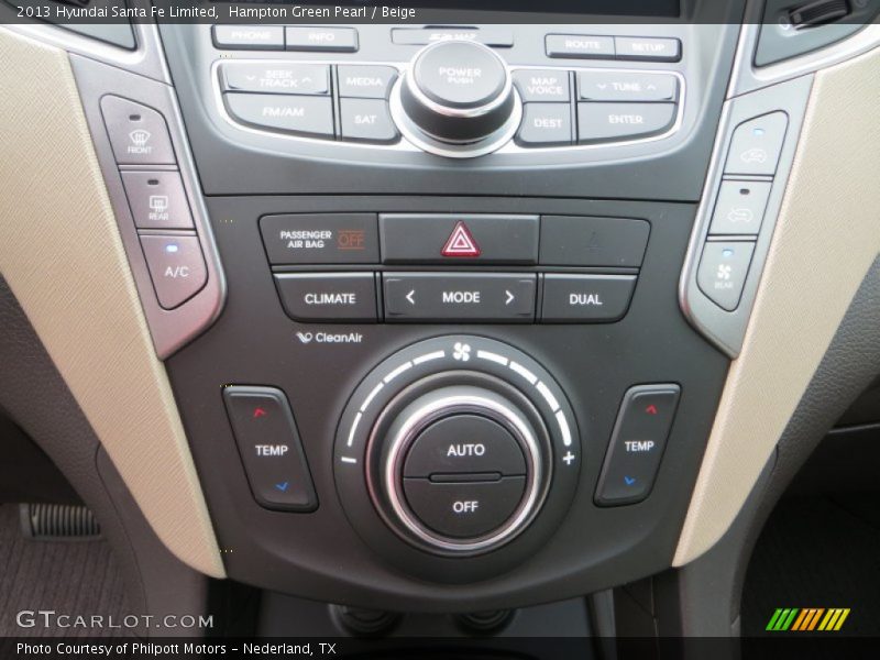 Hampton Green Pearl / Beige 2013 Hyundai Santa Fe Limited