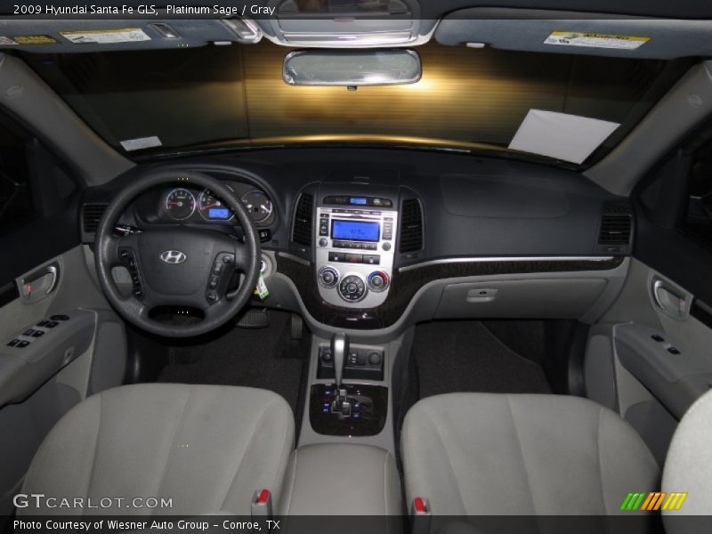 Platinum Sage / Gray 2009 Hyundai Santa Fe GLS