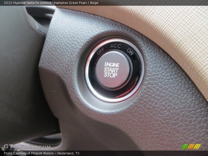 Hampton Green Pearl / Beige 2013 Hyundai Santa Fe Limited