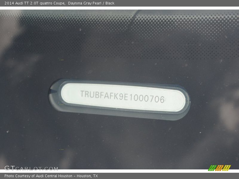Daytona Gray Pearl / Black 2014 Audi TT 2.0T quattro Coupe