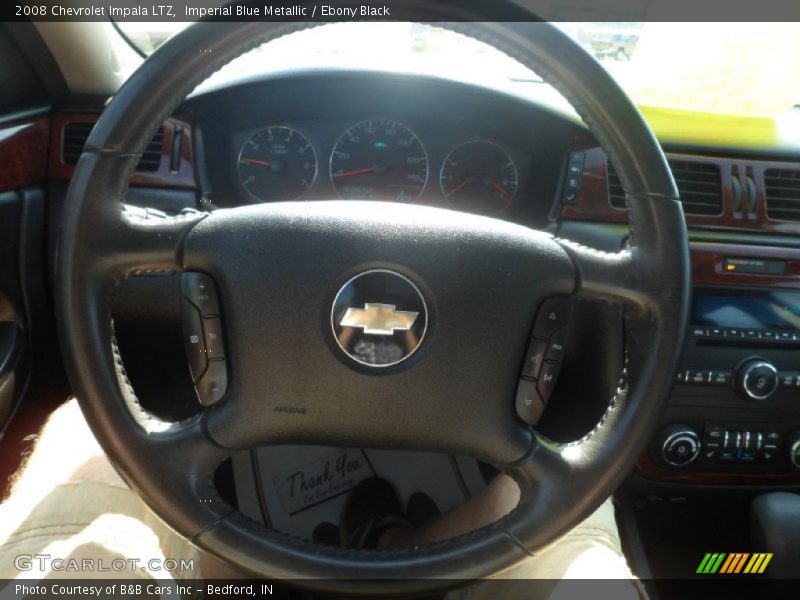 Imperial Blue Metallic / Ebony Black 2008 Chevrolet Impala LTZ