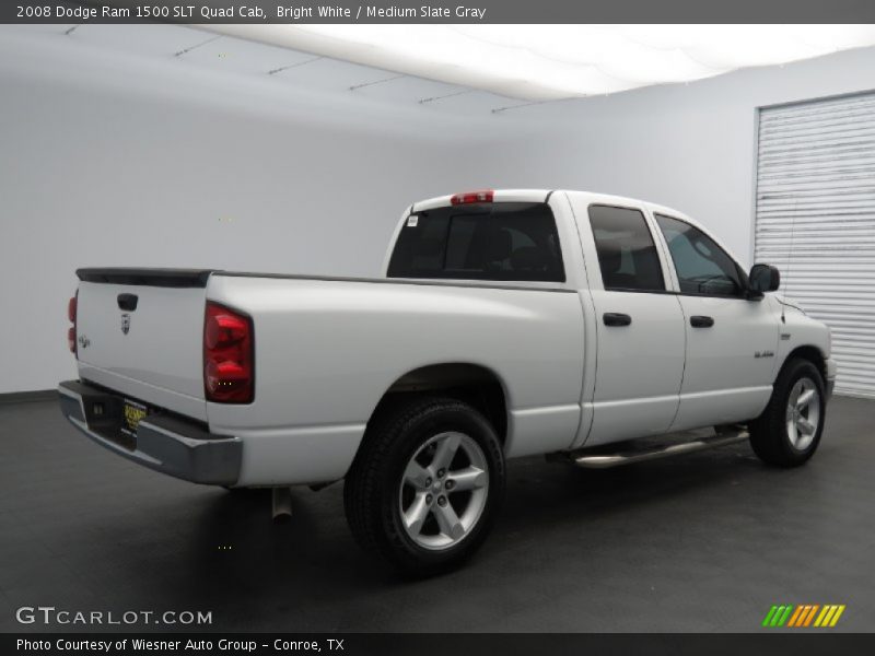 Bright White / Medium Slate Gray 2008 Dodge Ram 1500 SLT Quad Cab