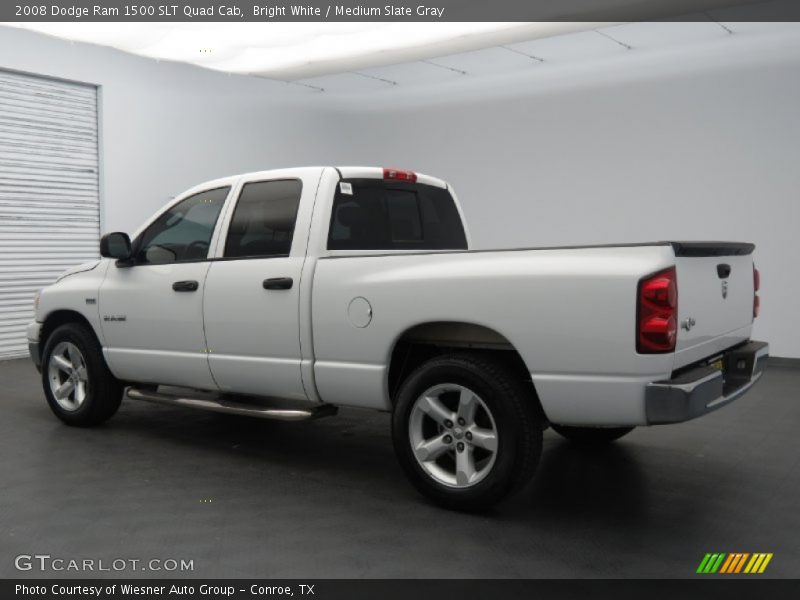 Bright White / Medium Slate Gray 2008 Dodge Ram 1500 SLT Quad Cab