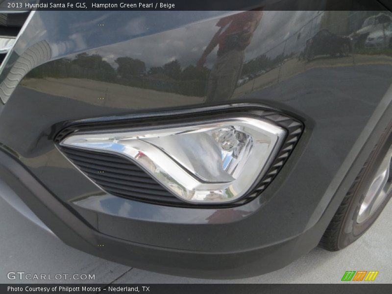 Hampton Green Pearl / Beige 2013 Hyundai Santa Fe GLS