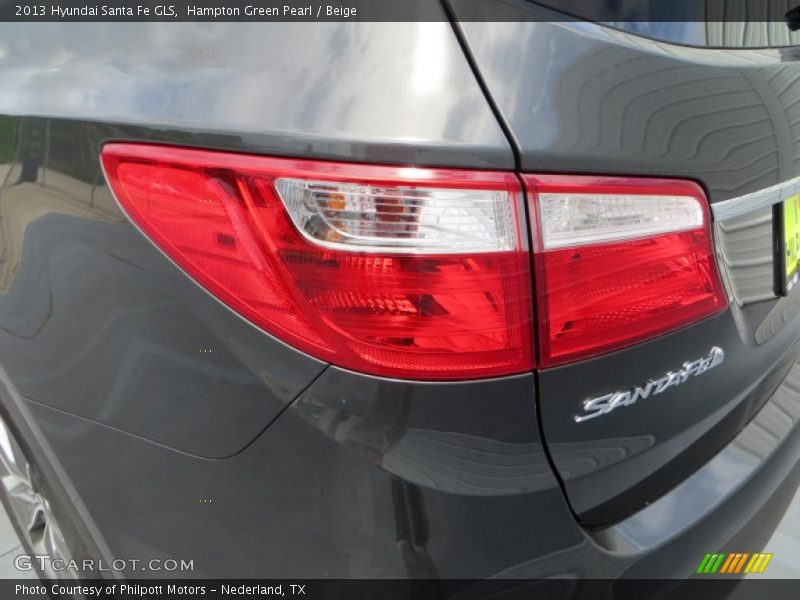 Hampton Green Pearl / Beige 2013 Hyundai Santa Fe GLS