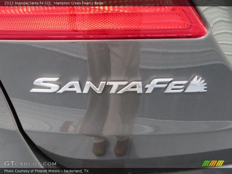 Hampton Green Pearl / Beige 2013 Hyundai Santa Fe GLS