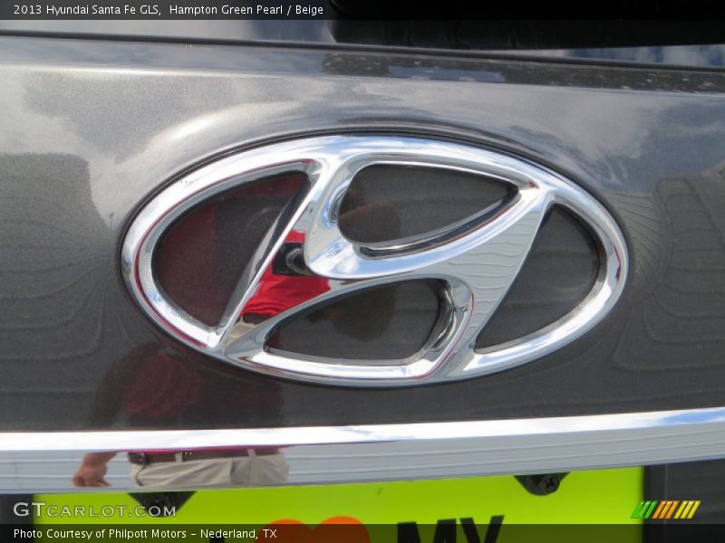 Hampton Green Pearl / Beige 2013 Hyundai Santa Fe GLS