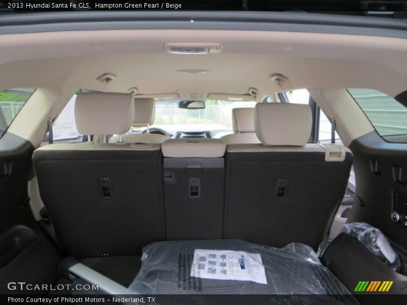 Hampton Green Pearl / Beige 2013 Hyundai Santa Fe GLS