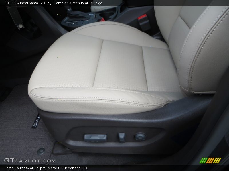Hampton Green Pearl / Beige 2013 Hyundai Santa Fe GLS