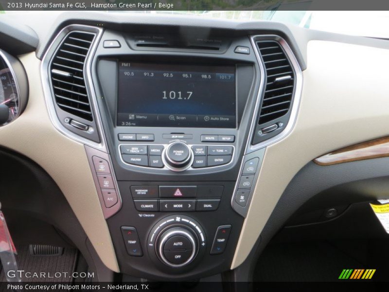 Hampton Green Pearl / Beige 2013 Hyundai Santa Fe GLS