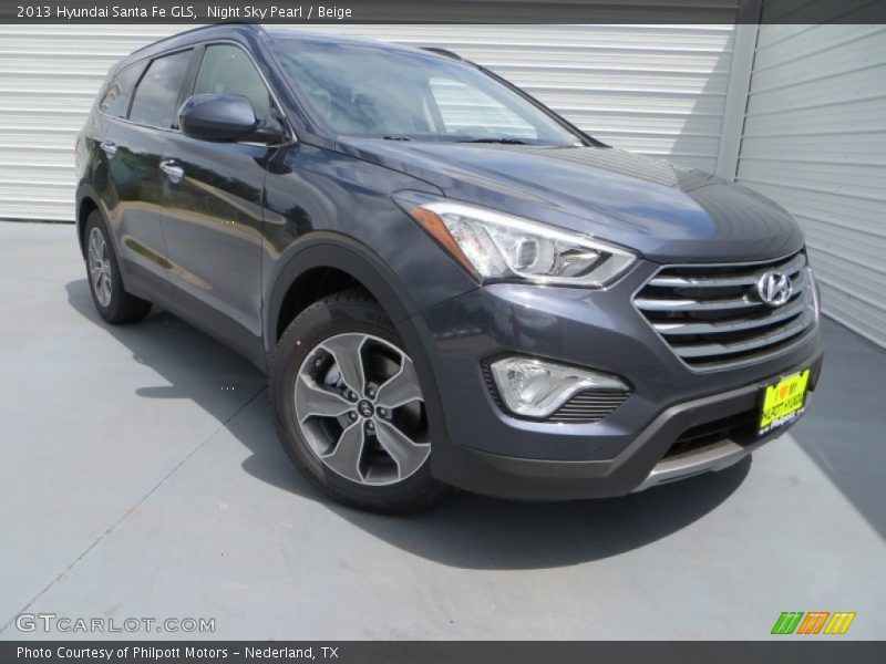 Night Sky Pearl / Beige 2013 Hyundai Santa Fe GLS