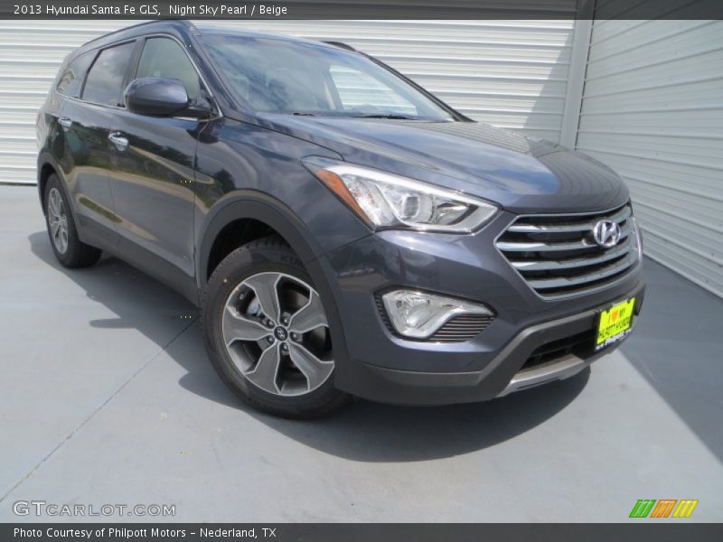 Night Sky Pearl / Beige 2013 Hyundai Santa Fe GLS