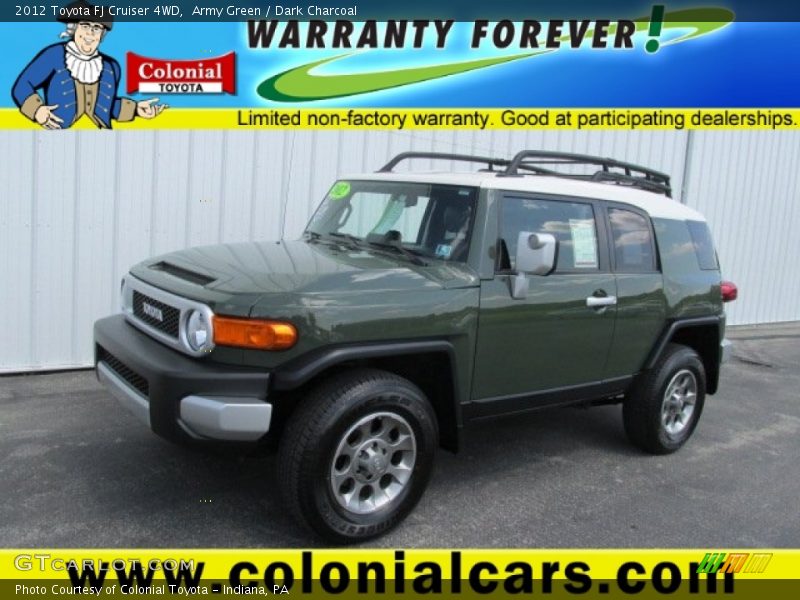 Army Green / Dark Charcoal 2012 Toyota FJ Cruiser 4WD