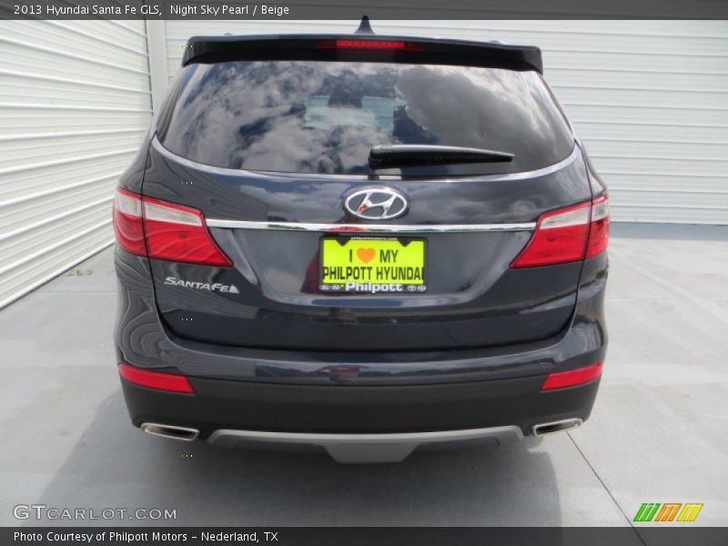 Night Sky Pearl / Beige 2013 Hyundai Santa Fe GLS