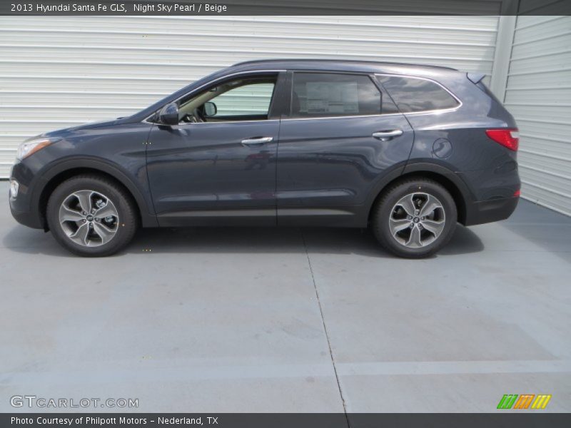 Night Sky Pearl / Beige 2013 Hyundai Santa Fe GLS