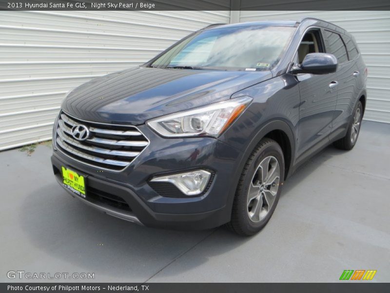 Night Sky Pearl / Beige 2013 Hyundai Santa Fe GLS