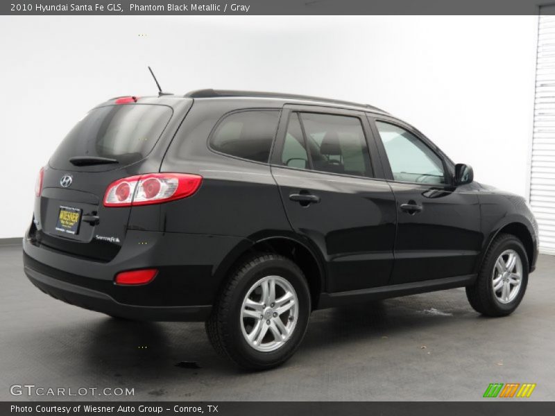 Phantom Black Metallic / Gray 2010 Hyundai Santa Fe GLS
