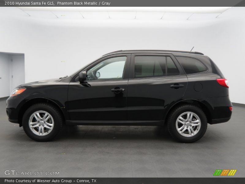 Phantom Black Metallic / Gray 2010 Hyundai Santa Fe GLS