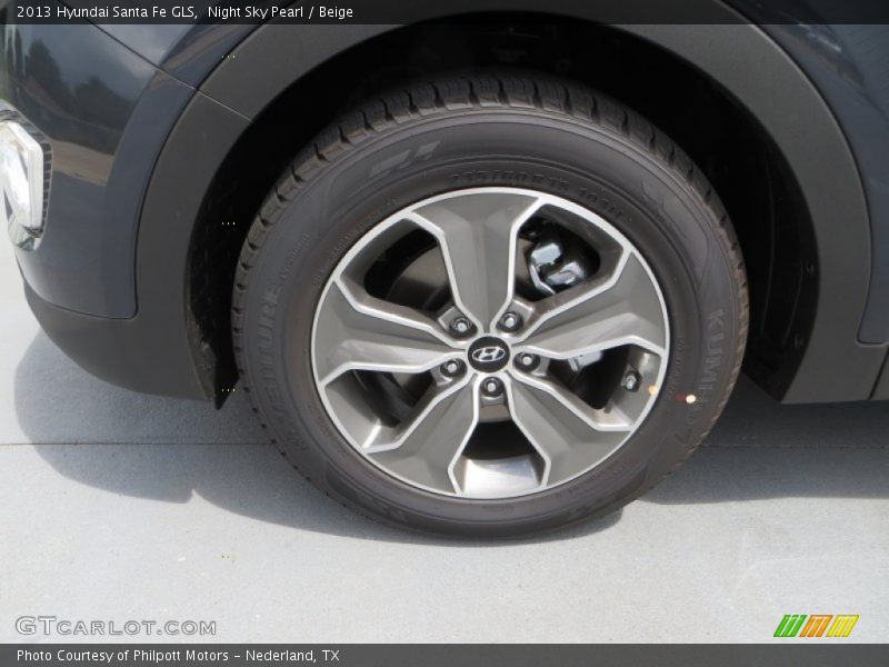 Night Sky Pearl / Beige 2013 Hyundai Santa Fe GLS