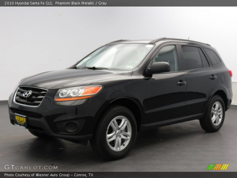 Phantom Black Metallic / Gray 2010 Hyundai Santa Fe GLS
