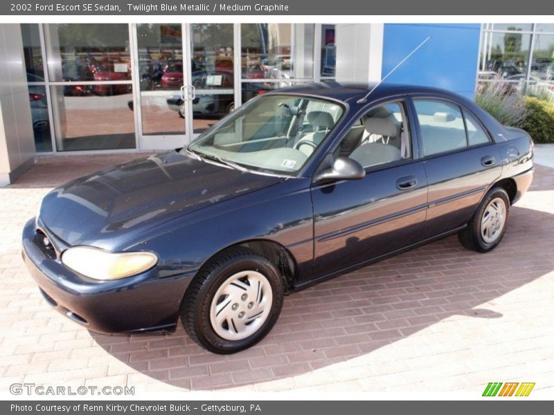 Twilight Blue Metallic / Medium Graphite 2002 Ford Escort SE Sedan