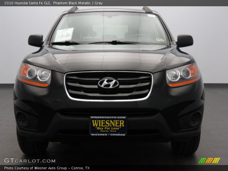 Phantom Black Metallic / Gray 2010 Hyundai Santa Fe GLS