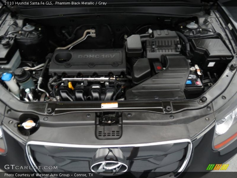 Phantom Black Metallic / Gray 2010 Hyundai Santa Fe GLS