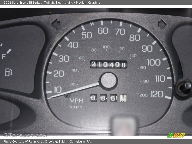 Twilight Blue Metallic / Medium Graphite 2002 Ford Escort SE Sedan