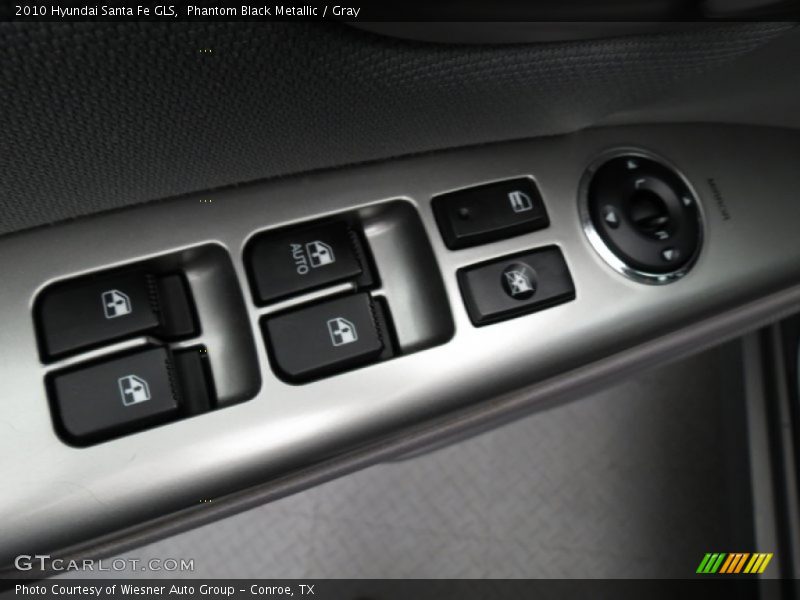 Phantom Black Metallic / Gray 2010 Hyundai Santa Fe GLS