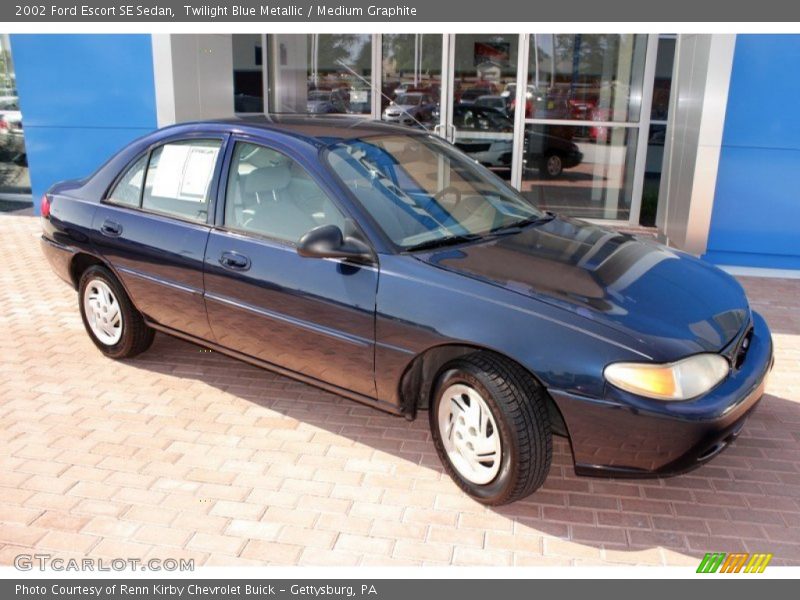 Twilight Blue Metallic / Medium Graphite 2002 Ford Escort SE Sedan