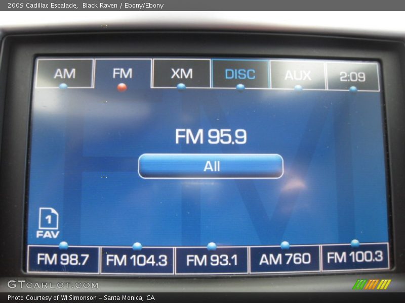 Black Raven / Ebony/Ebony 2009 Cadillac Escalade