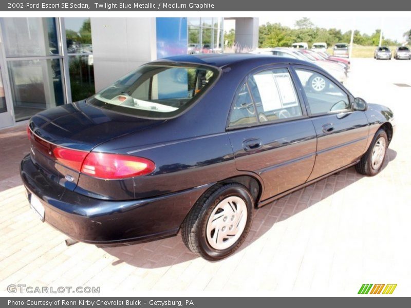 Twilight Blue Metallic / Medium Graphite 2002 Ford Escort SE Sedan