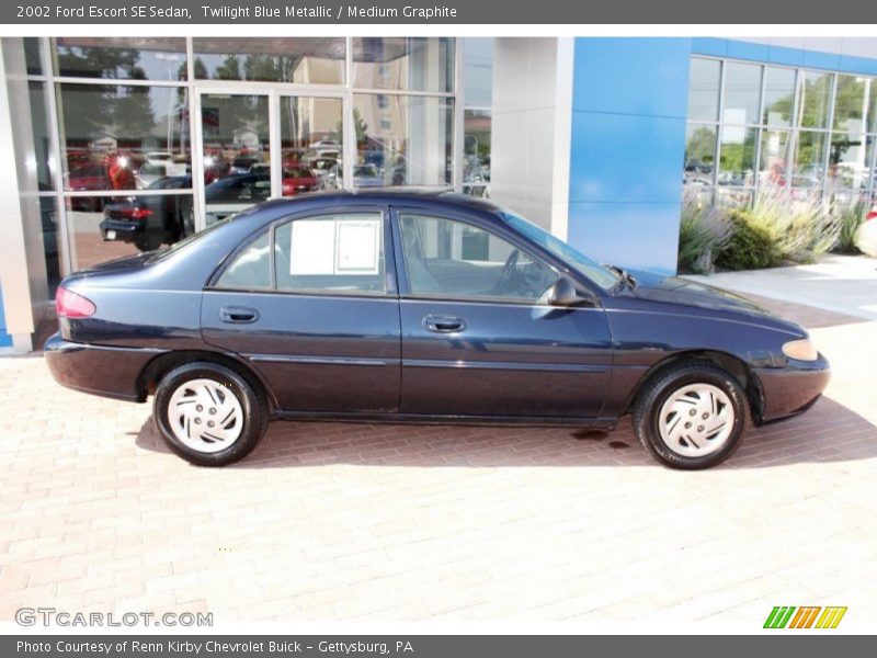 Twilight Blue Metallic / Medium Graphite 2002 Ford Escort SE Sedan